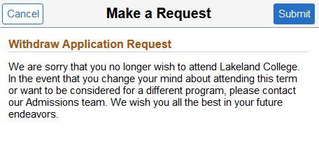 submit withdraw request screenshot