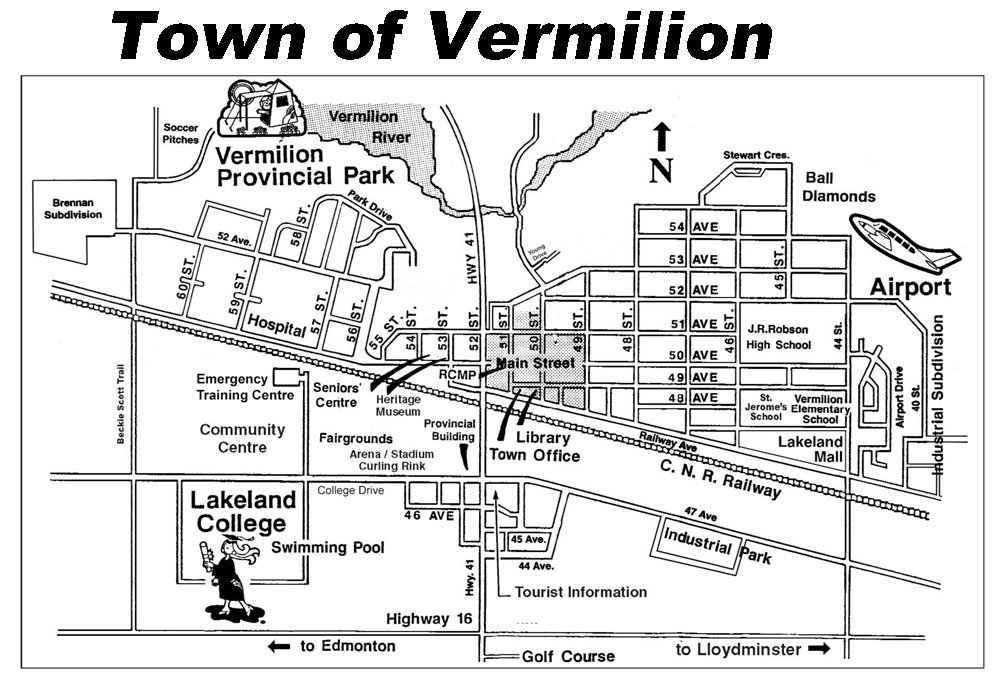 Vermilion town map