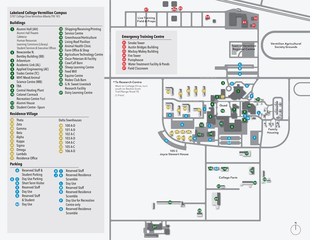 Vermilion campus map