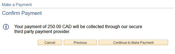 confirm making a tutition deposit payment