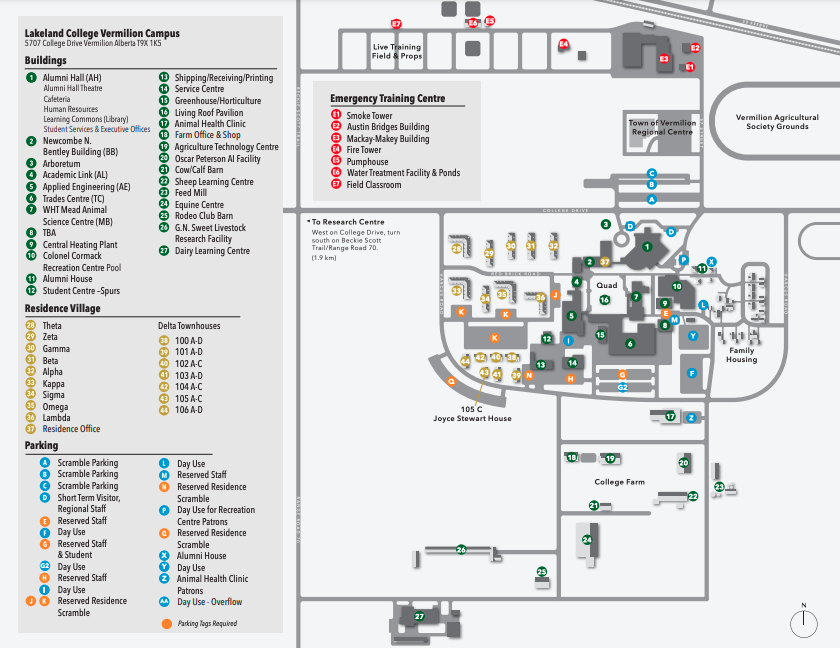 Map of Vermilion campus